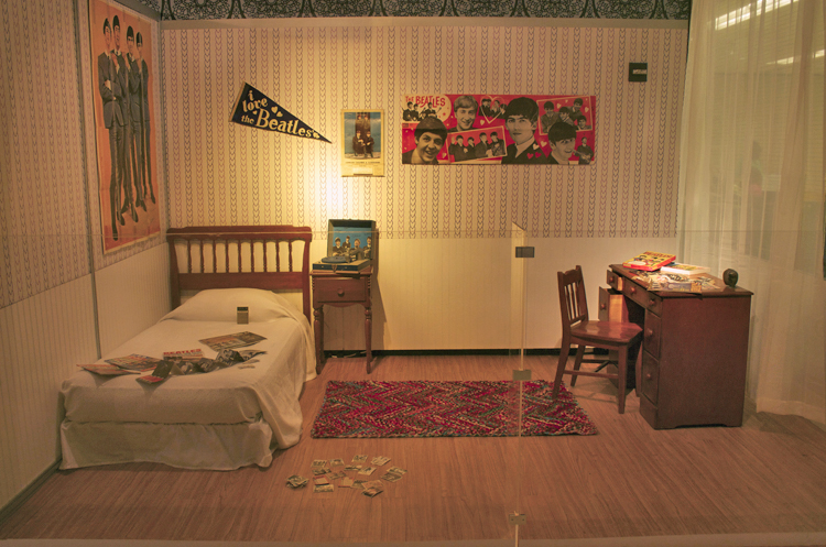 Recreation of a 1960's Beatles fan bedroom